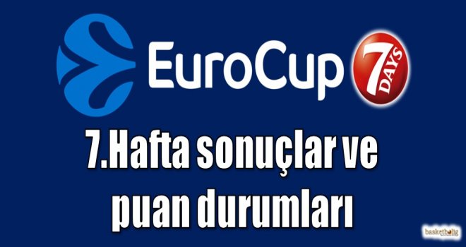 Eurocup 7.hafta sonuçlar ve puan durumları