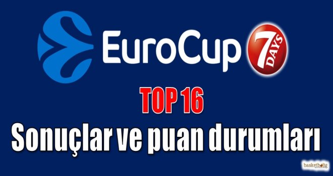 Eurocup Top16 dördüncü hafta sonuçlar ve puan durumları