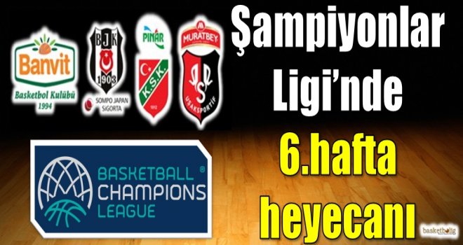 FIBA Şampiyonlar Ligi'nde 6.hafta heyecanı 