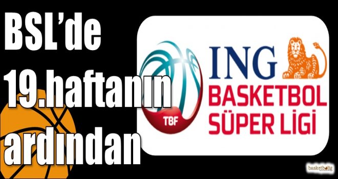 ING Basketbol Süper Ligi'nde 19.haftanın ardından