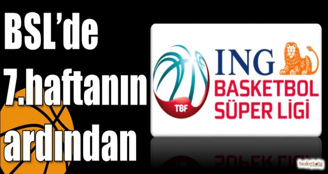ING Basketbol Süper Ligi'nde 7.haftanın ardından
