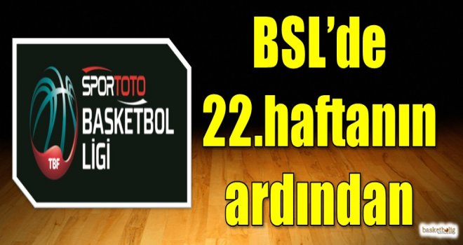 Spor Toto Basketbol Süper Ligi'nde 22.haftanın ardından