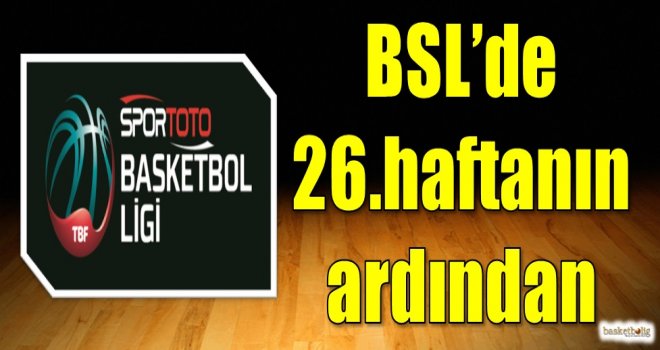 Spor Toto Basketbol Süper Ligi'nde 26.haftanın ardından