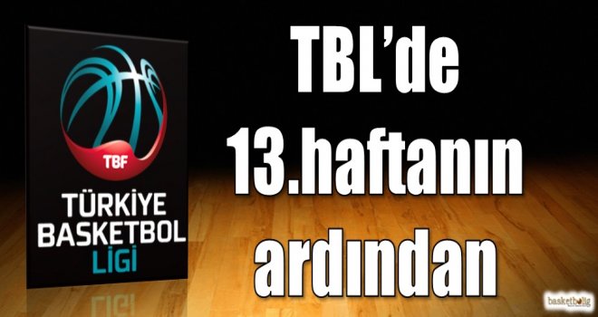 Türkiye Basketbol Ligi 13.hafta sonuçlar