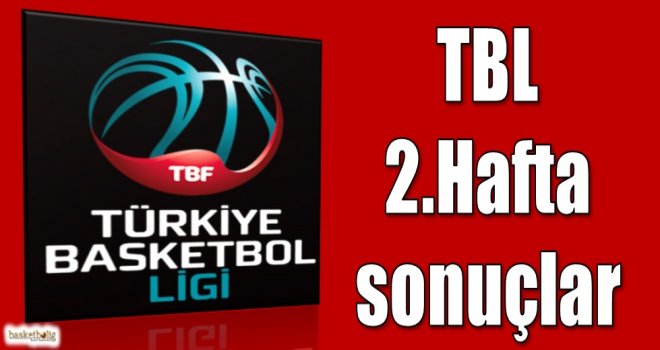 Türkiye Basketbol Ligi 2.hafta sonuçlar